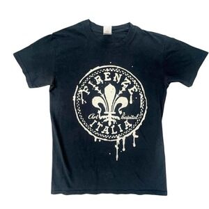 Vintage Firenze Italia Art‎ Capital Black T-Shirt Graphic Florence Italy Small